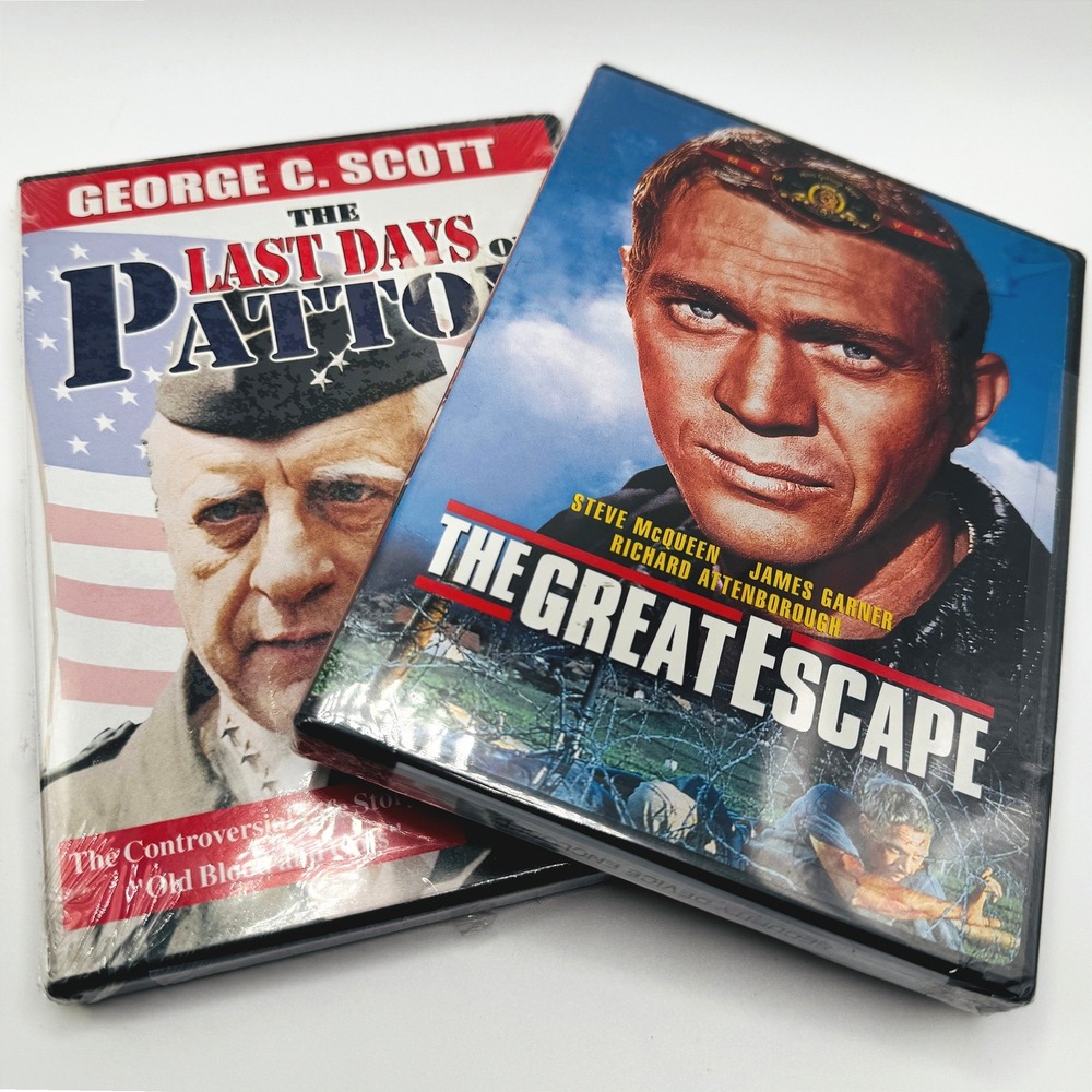 The Great Escape & The Last Days of Patton DVD Bundle McQueen Scott War Movies